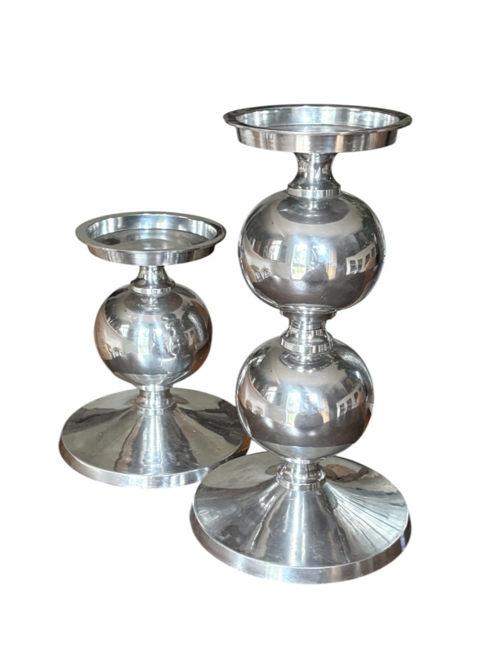 Z GALLERIE➕OVERSIZED Modern Finial Sphere Candle Holders
